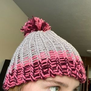Hand knit beanie